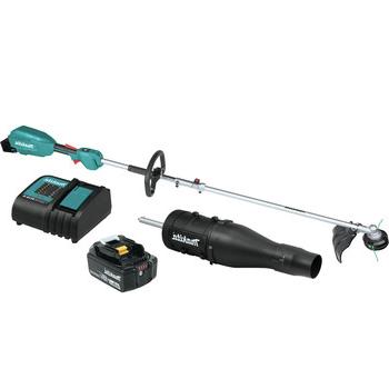 多功能工具| Makita XUX02SM1X3 18V LXT无刷锂离子无线电偶轴电源头套件13英寸. 弦修剪器和鼓风机附件(4 Ah)